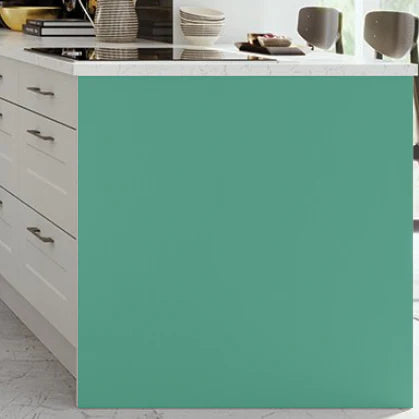 Made to measure kitchen end panel on a base cabinet