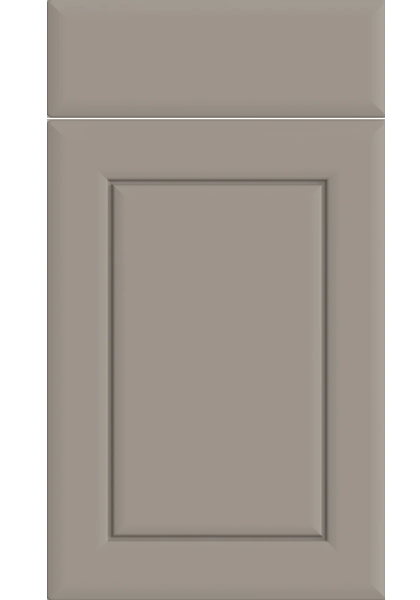 Ashford Grooved kitchen door and drawer front in Supermatt Clay Grey