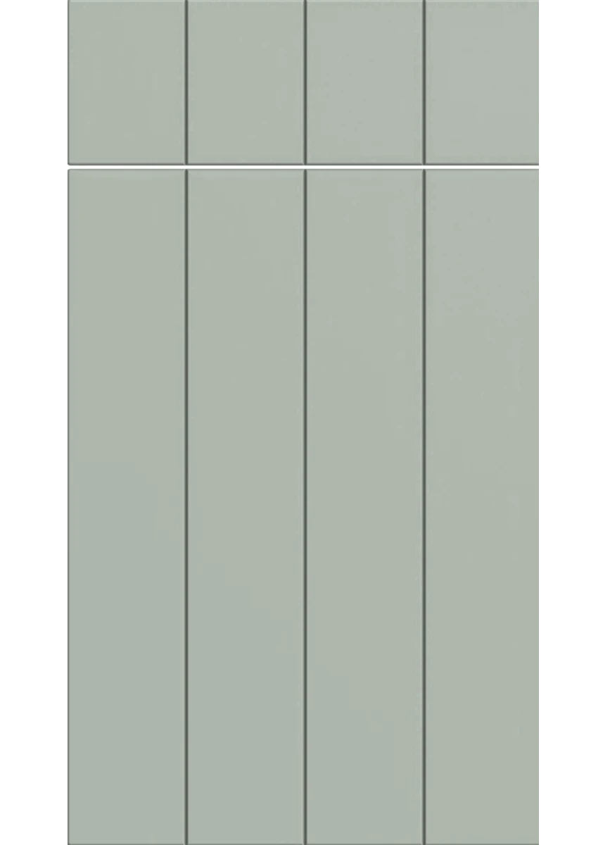 Austin Grooved kitchen door and drawer front in Matt Pistachio