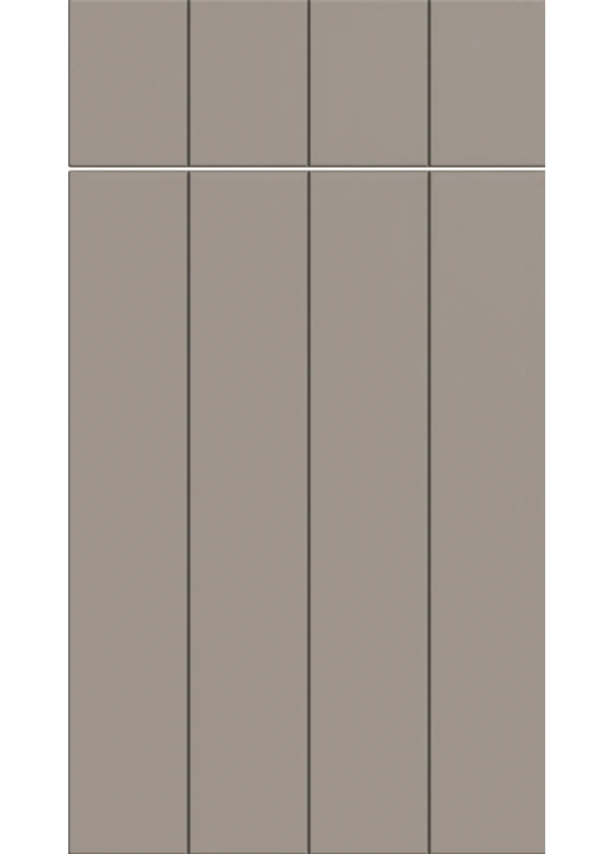 Austin Grooved kitchen door and drawer front in Supermatt Clay Grey
