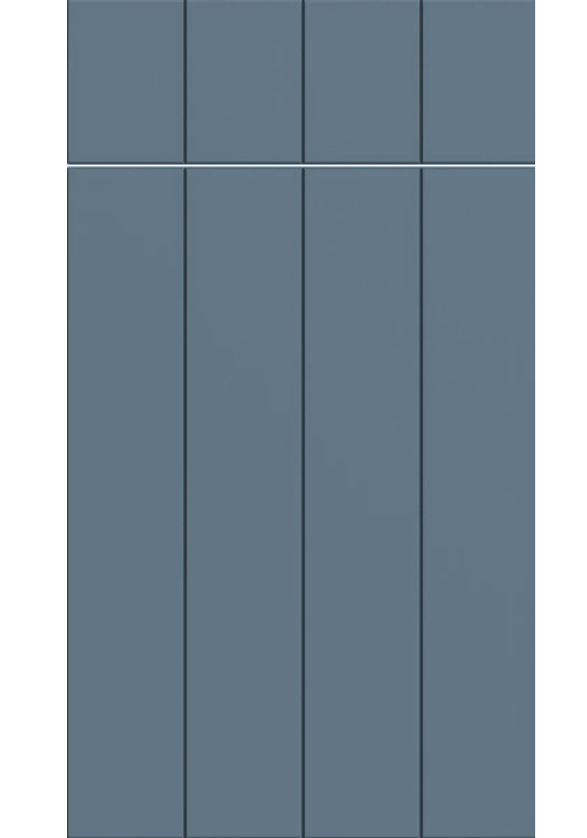 Austin Grooved kitchen door and drawer front in Supermatt Misty Blue
