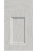 Buxton Paint Flow Matt Light Grey kitchen cupboard door