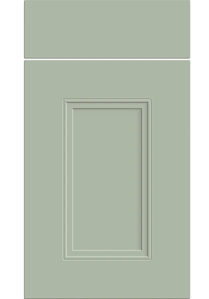 Buxton Supermatt Sage Green kitchen cupboard door