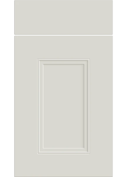 Buxton Supermatt White Grey kitchen cupboard door