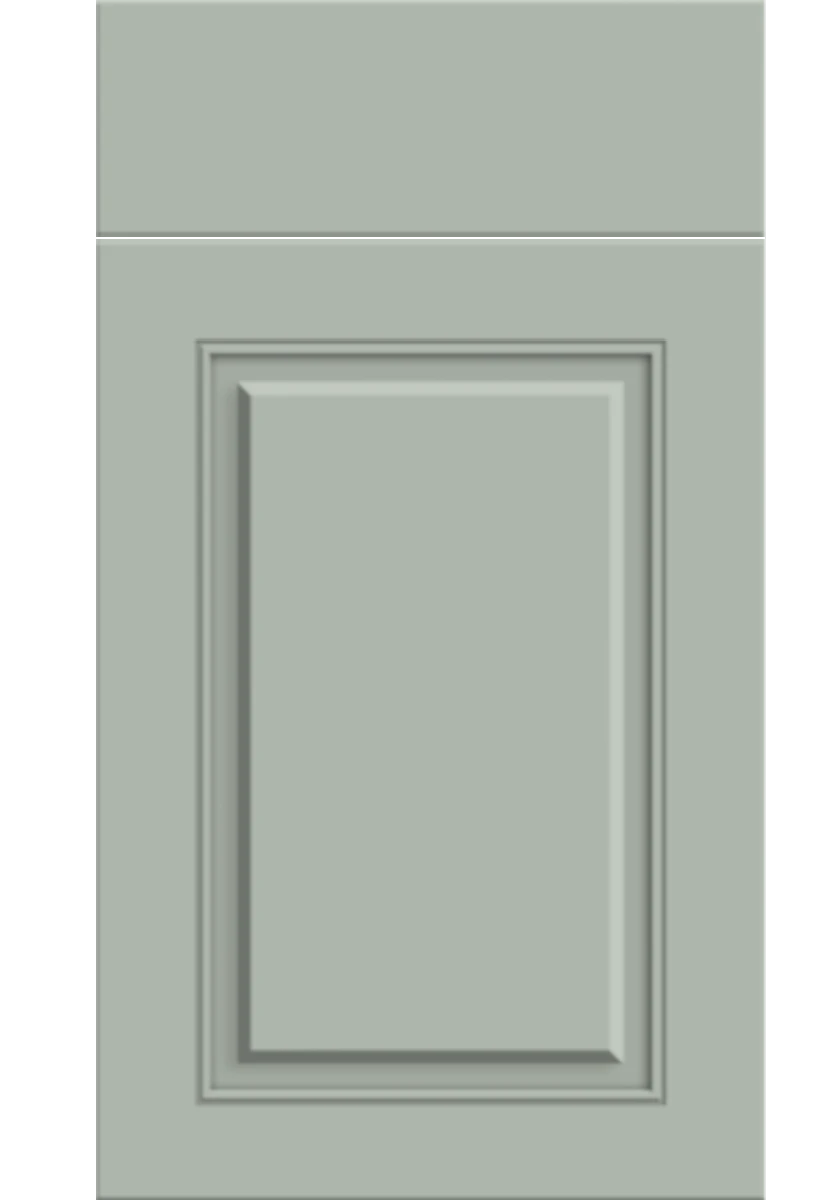 Carlton Panel kitchen door and drawer front in Matt Pistachio