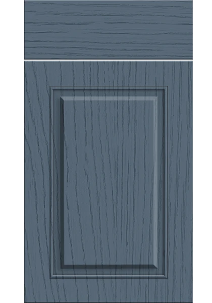 Carlton Paint Flow Matt Colonial Blue kitchen cupboard door