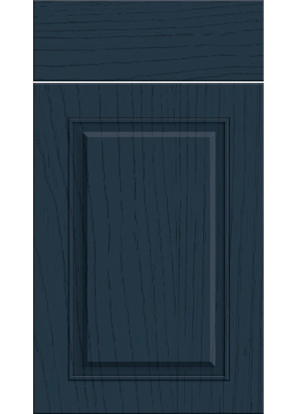 Carlton Paint Flow Matt Indigo Blue kitchen cupboard door