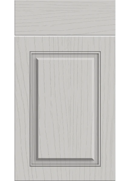 Carlton Paint Flow Matt Light Grey kitchen cupboard door