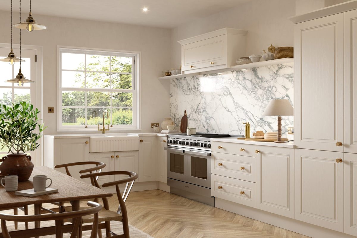 Kitchen with Carlton Paint Flow Matt Taupe Grey doors
