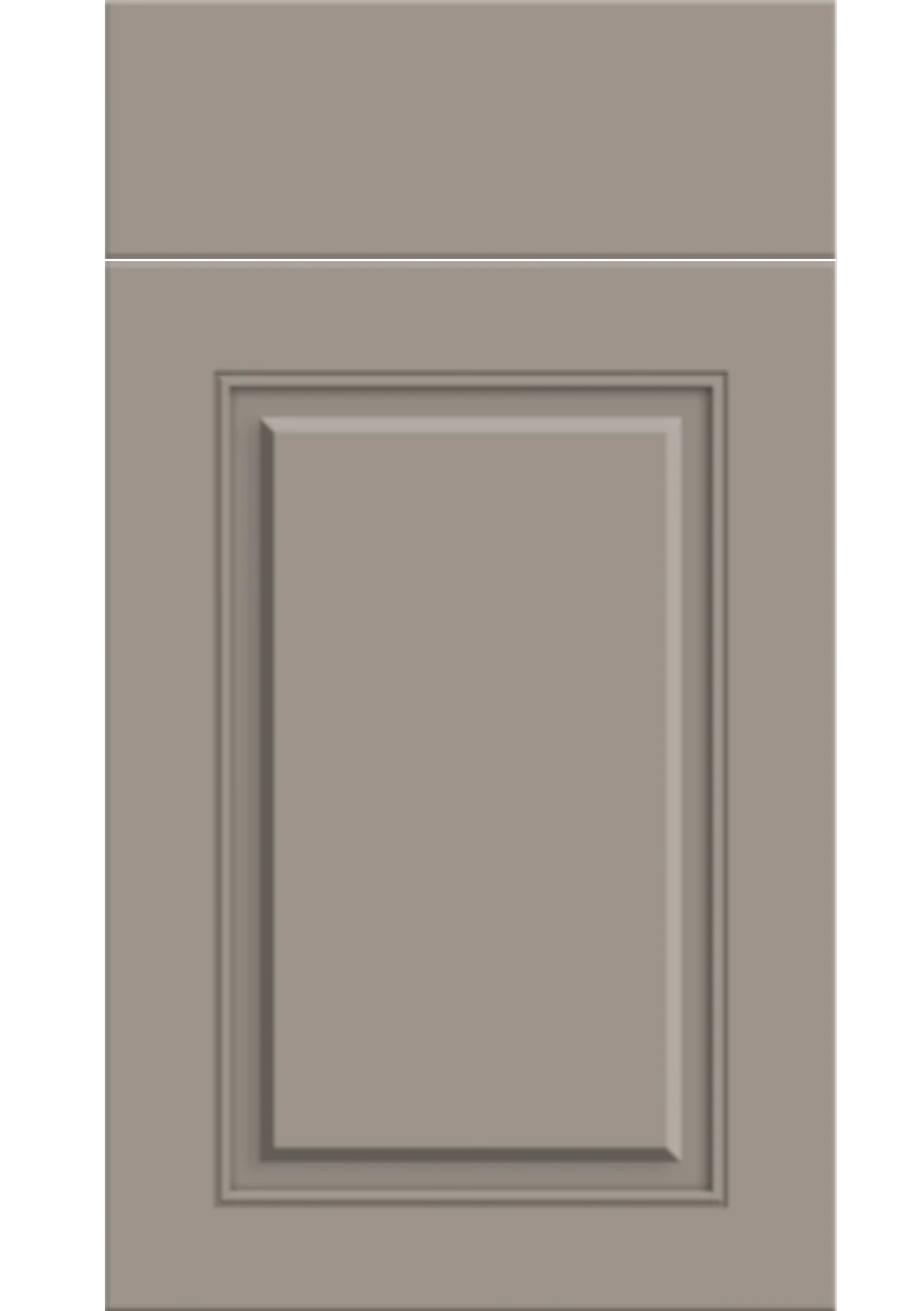 Carlton Panel kitchen door and drawer front in Supermatt Clay Grey