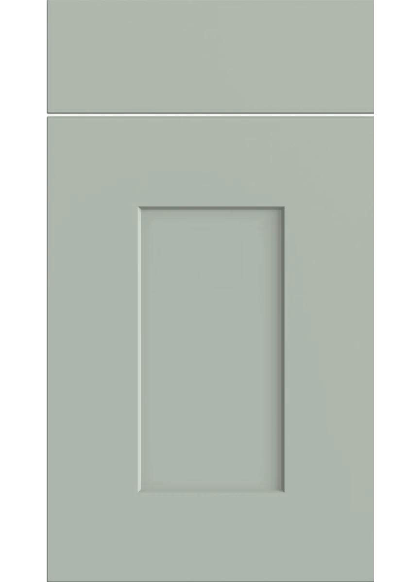 Carrick Shaker kitchen door and drawer front in Matt Pistachio