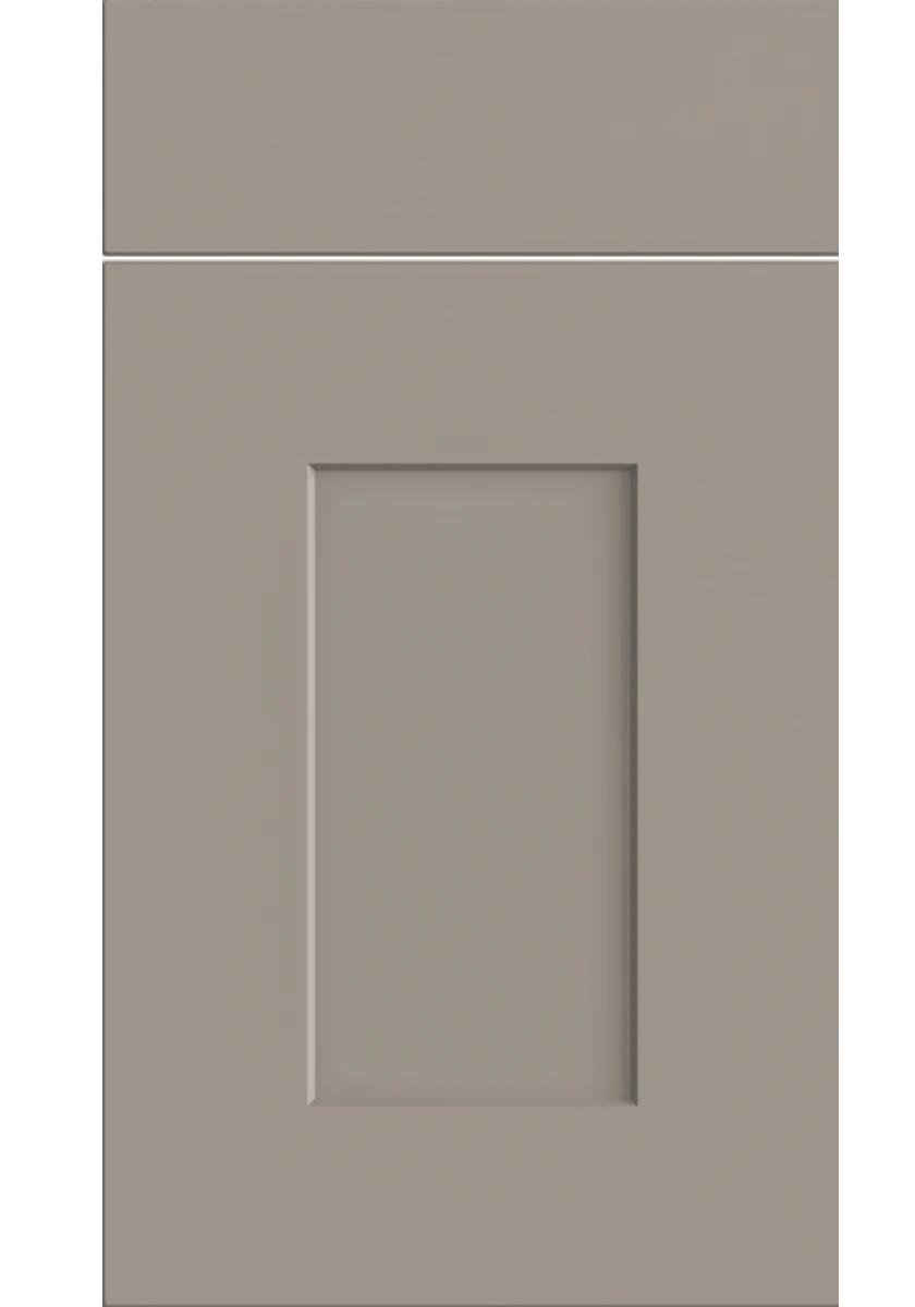 Carrick Shaker kitchen door and drawer front in Supermatt Clay Grey