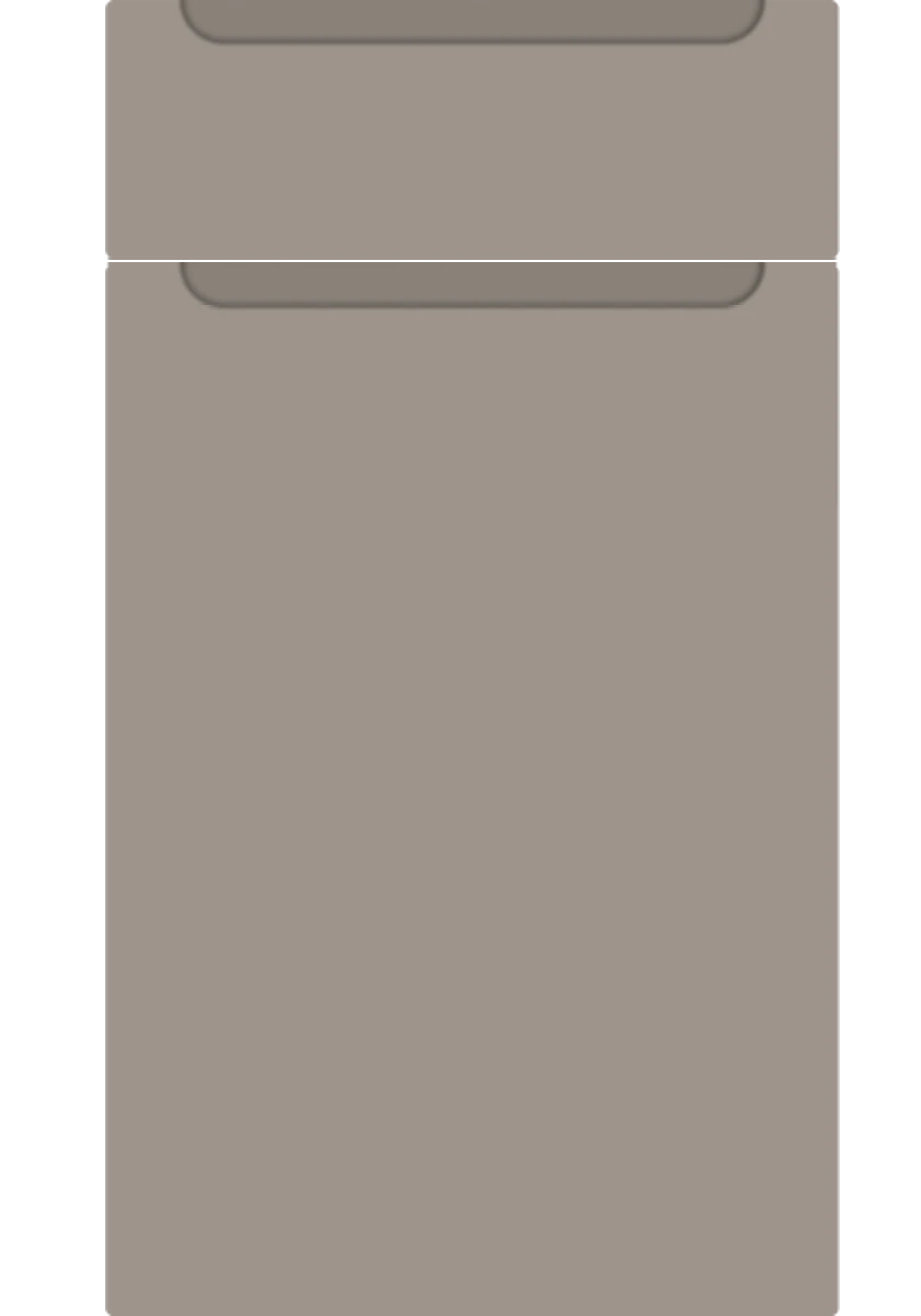 Chelsea Handleless kitchen door and drawer front in Supermatt Clay Grey