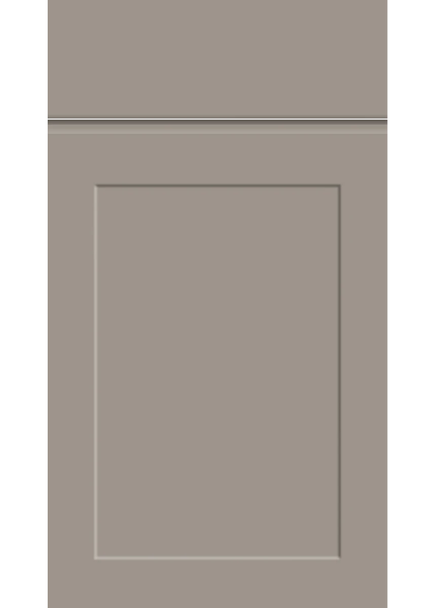 Elland Handleless kitchen door and drawer front in Supermatt Clay Grey