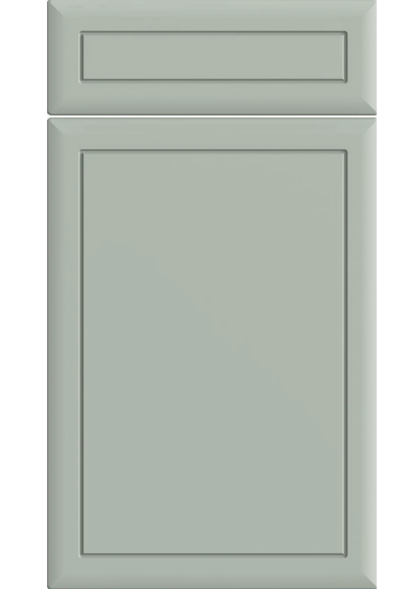Euroline Grooved kitchen door and drawer front in Matt Pistachio