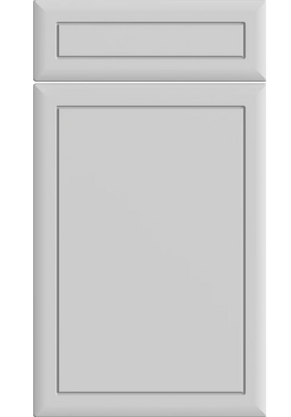 Euroline grooved kitchen door in Supermatt Dove Grey