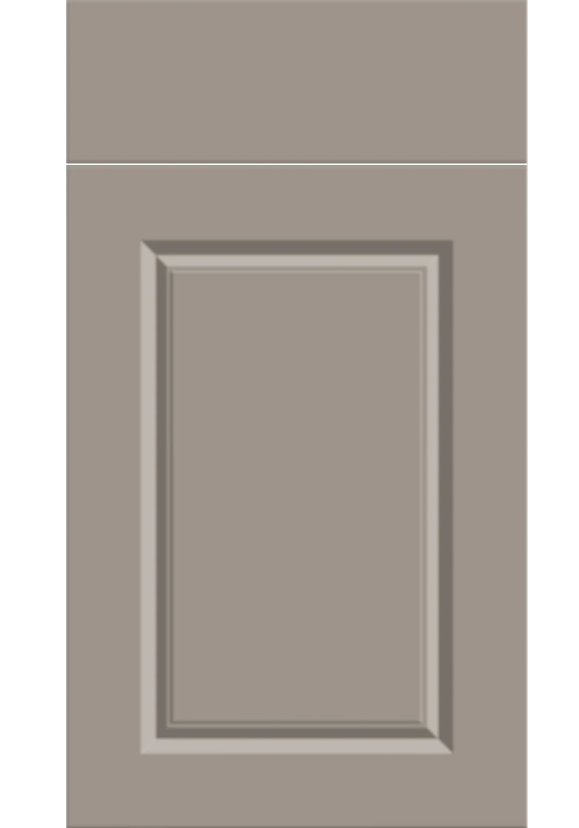 Harlem Panel kitchen door and drawer front in Supermatt Clay Grey