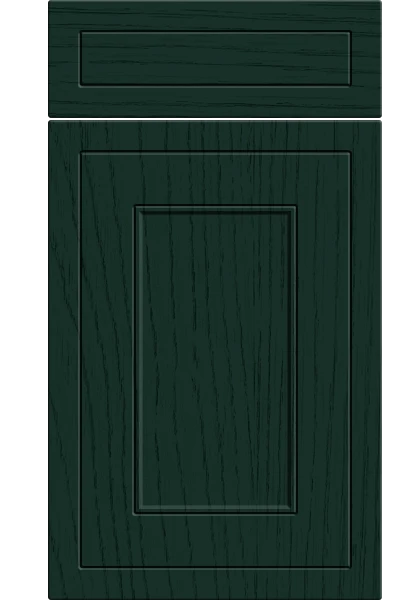 Helmsley Paint Flow Matt Fir Green kitchen cupboard door