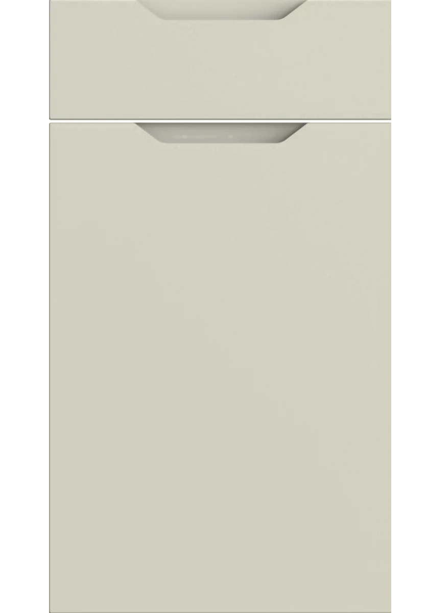 Integra Handleless kitchen door and drawer front in Matt Mussel