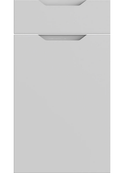 Integra handleless kitchen door in Supermatt Dove Grey