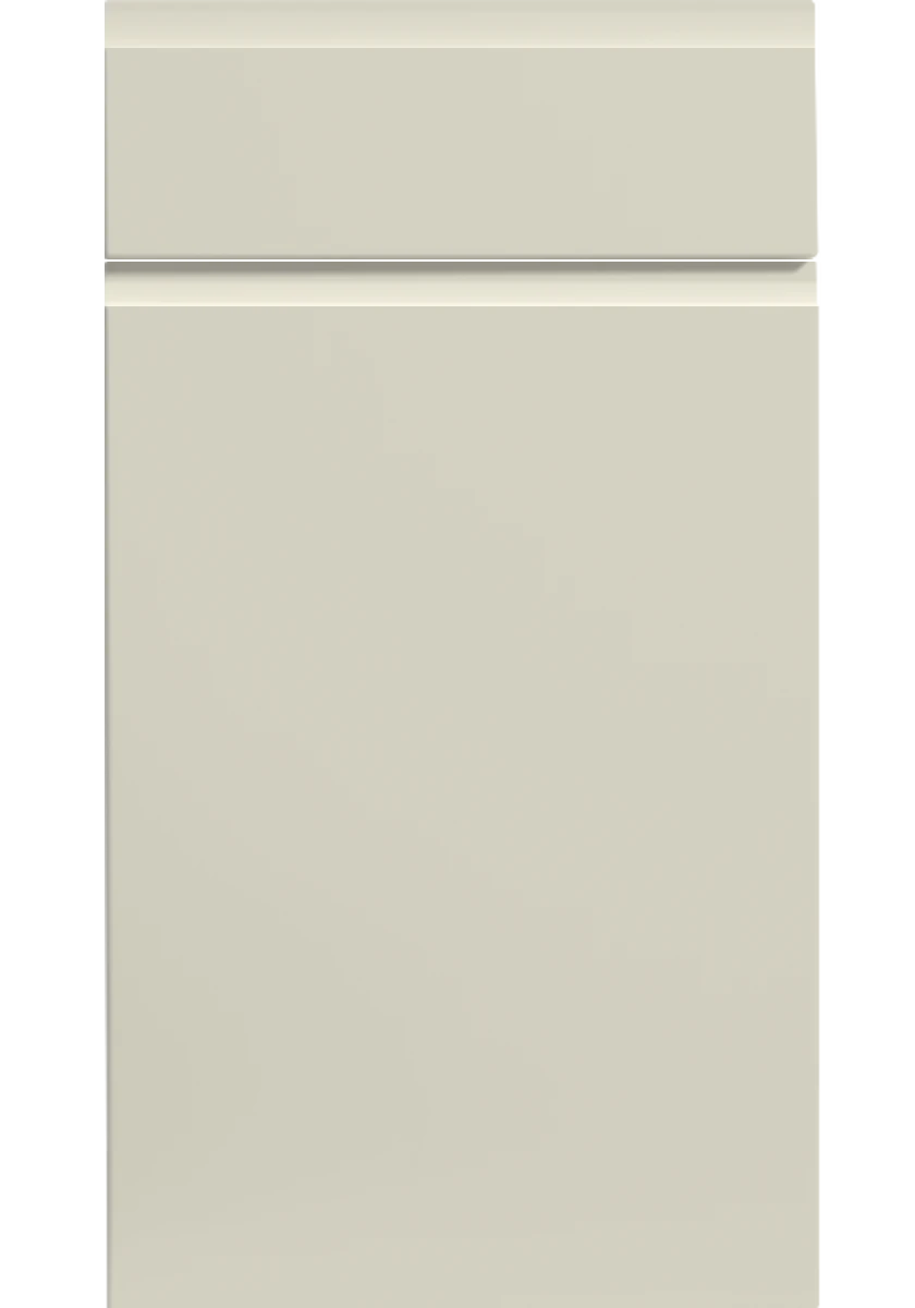 Knebworth Handleless kitchen door and drawer front in Matt Mussel