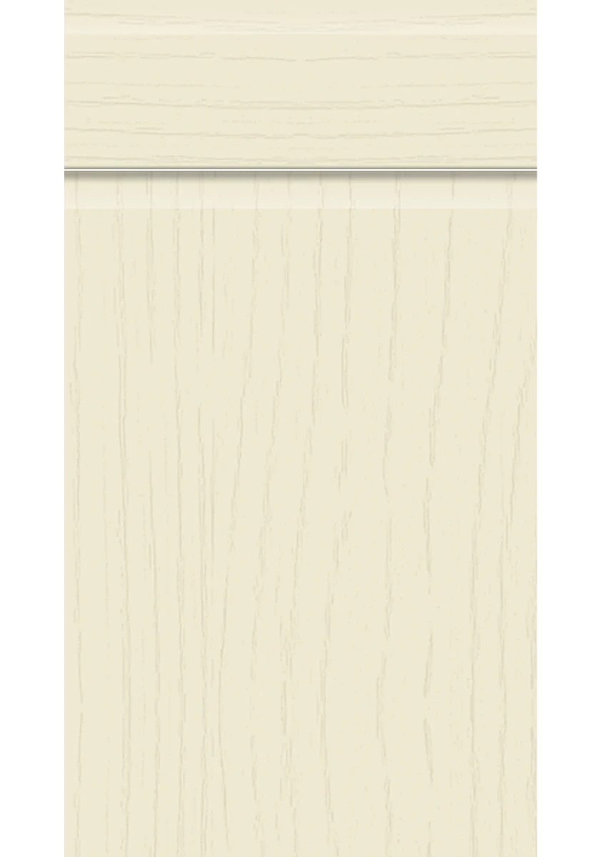 Knebworth Handleless kitchen door and drawer front in Paint Flow Matt Cream