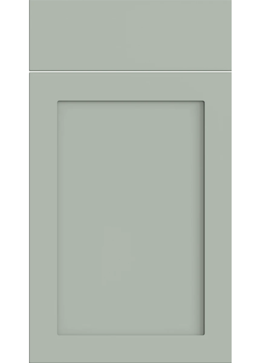 Oakham Shaker kitchen door and drawer front in Matt Pistachio