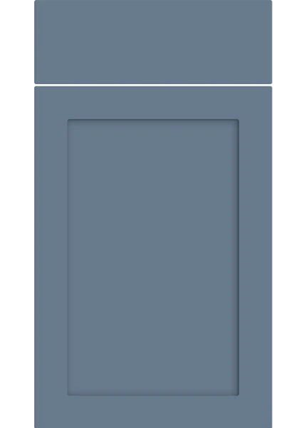 Oakham Supermatt Misty Blue kitchen cupboard door