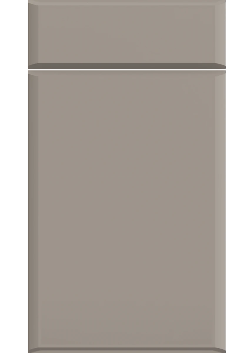 Pisa Slab kitchen door and drawer front in Supermatt Clay Grey