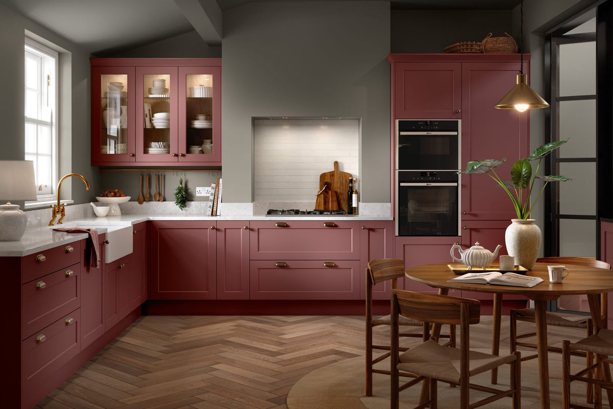 Kitchen with Richmond Supermatt Rusty Red doors