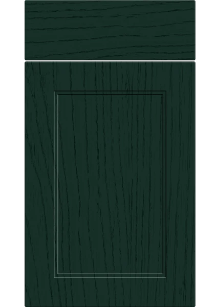 Rowen Paint Flow Matt Fir Green kitchen cupboard door