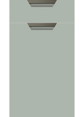 Segreto Handleless kitchen door and drawer front in Matt Pistachio