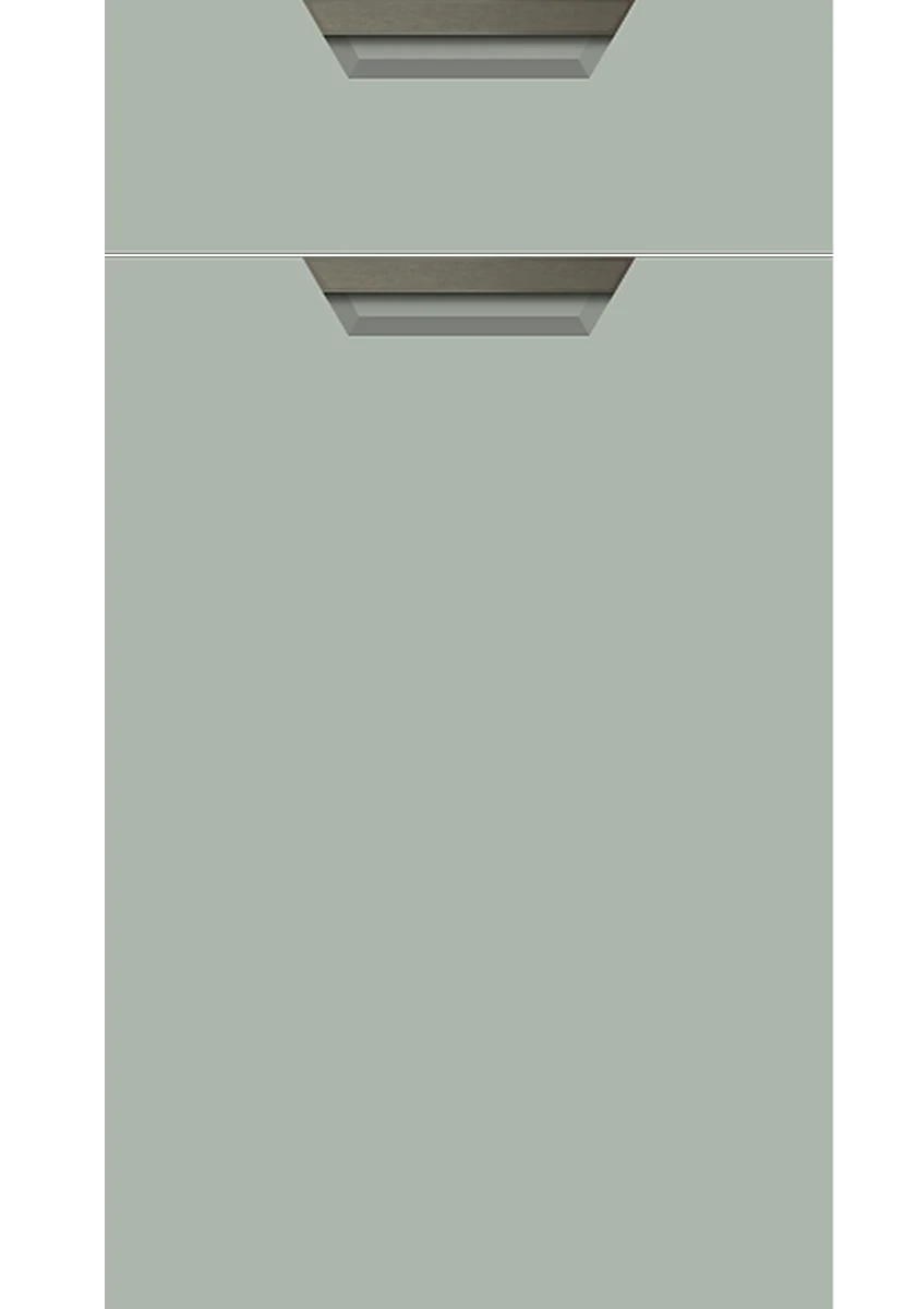 Segreto Handleless kitchen door and drawer front in Matt Pistachio