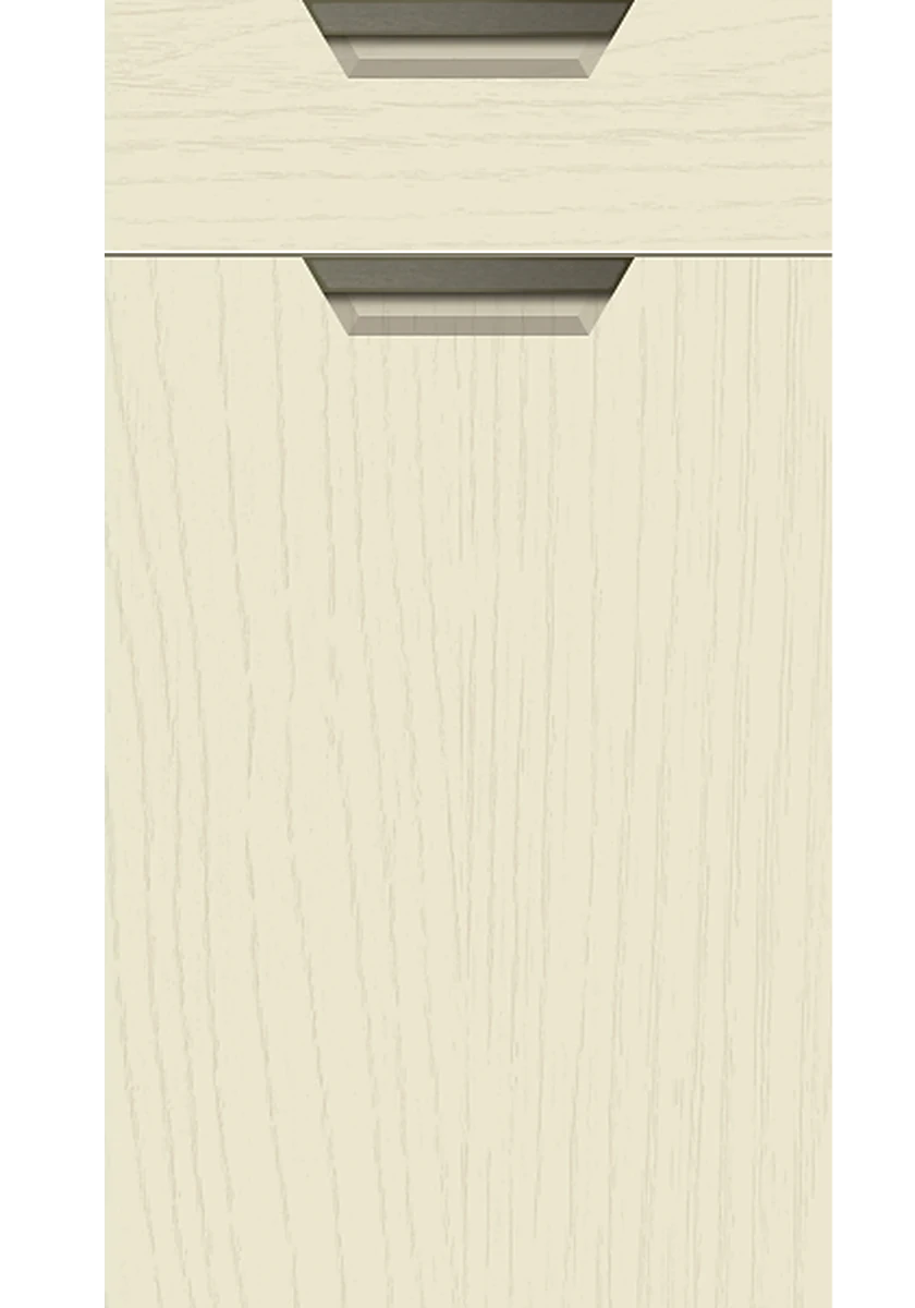 Segreto Handleless kitchen door and drawer front in Paint Flow Matt Cream