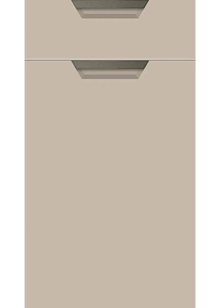 Segreto Handleless kitchen door and drawer front in Supermatt Macadamia