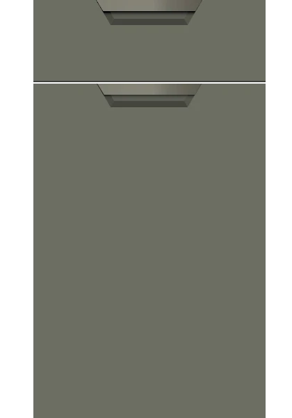 Segreto kitchen door in Supermatt Smoke Green