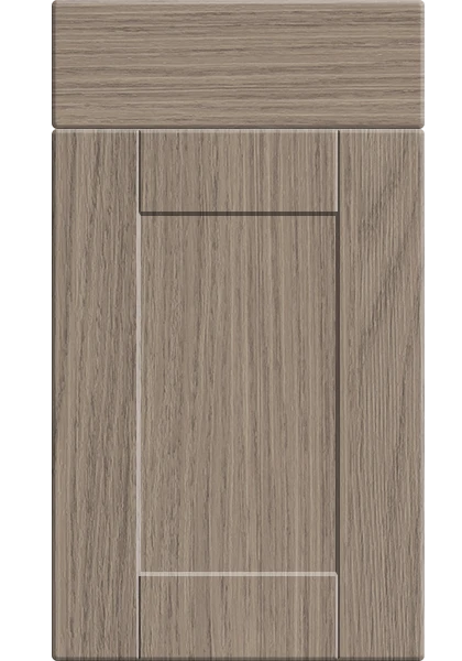 Shaker Grey Vicenza Oak kitchen cupboard door