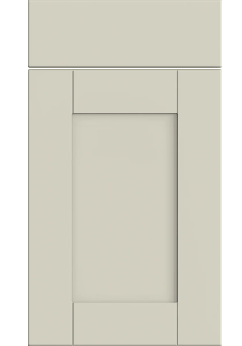 Shaker kitchen door and drawer front in Matt Mussel