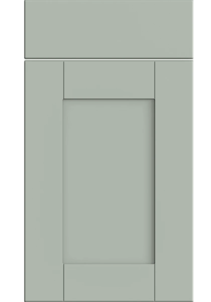 Shaker kitchen door and drawer front in Matt Pistachio