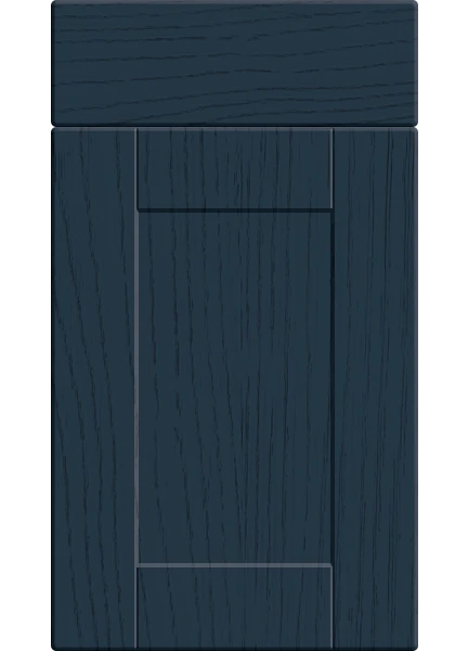 Shaker Paint Flow Matt Indigo Blue kitchen cupboard door