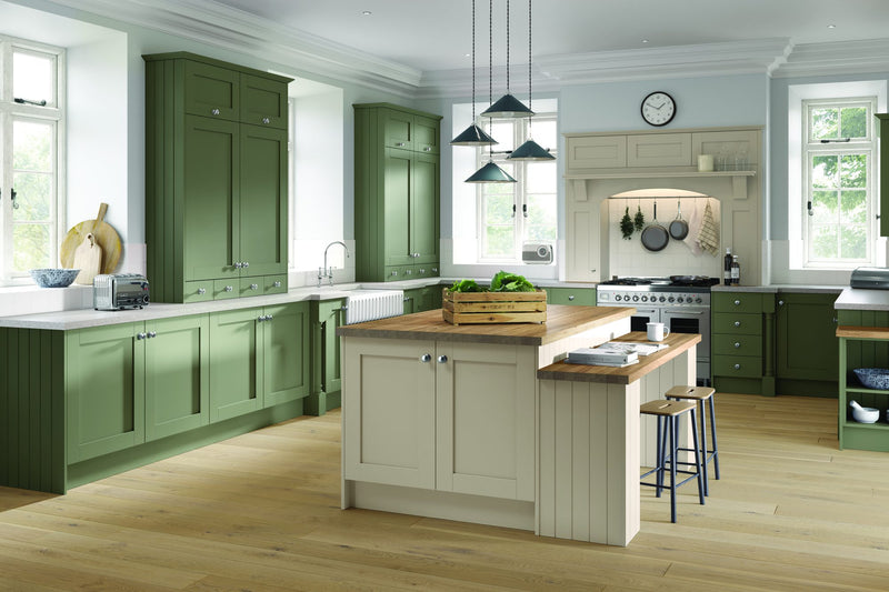 Kitchen with Shaker Paint Ready doors, painted