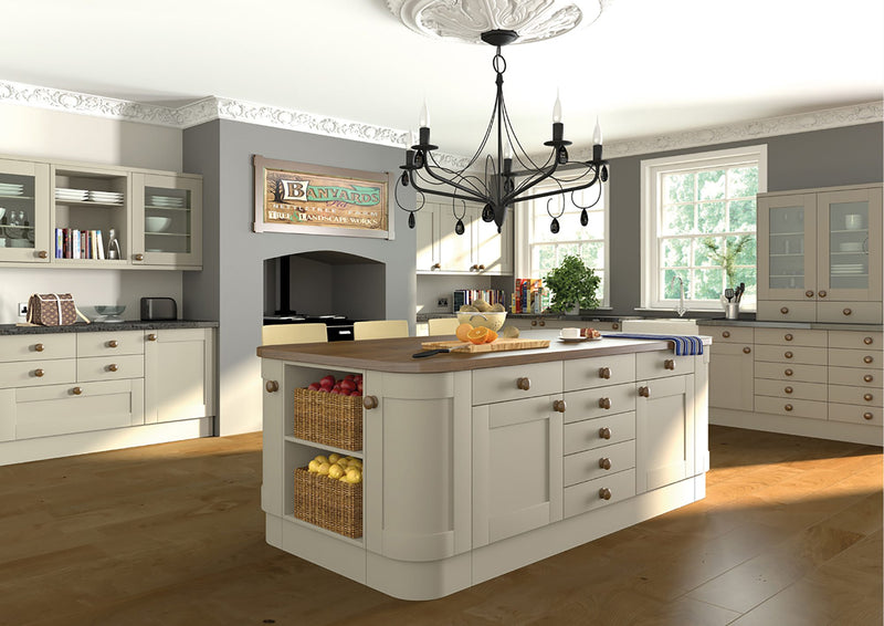 Kitchen with Shaker Paint Ready doors, painted
