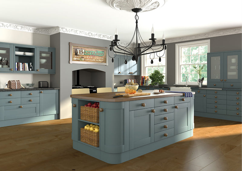 Kitchen with Shaker Paint Ready doors, painted