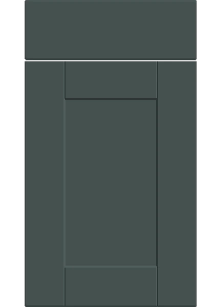 Shaker Supermatt Kombu Green kitchen cupboard door