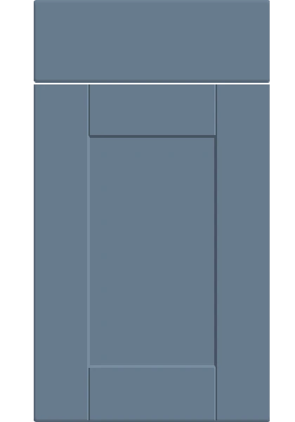 Shaker Supermatt Misty Blue kitchen cupboard door