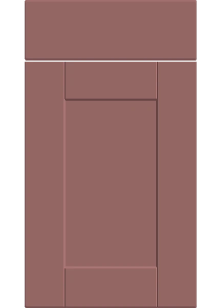 Shaker Supermatt Rusty Red kitchen cupboard door