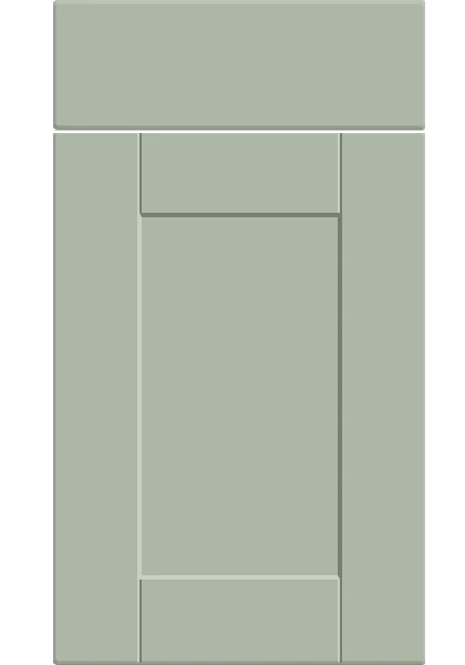 Shaker Supermatt Sage Green kitchen cupboard door