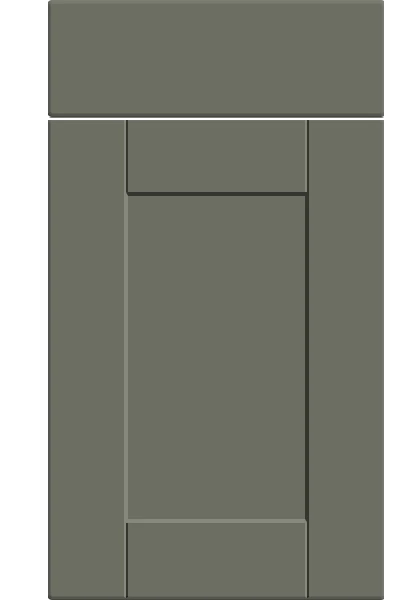 Shaker Supermatt Smoke Green kitchen cupboard door