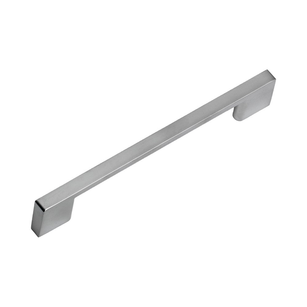 Slim Square D handle in stainless steel, 190mm long
