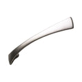 Tapered bow handle in satin chrome, 184mm long